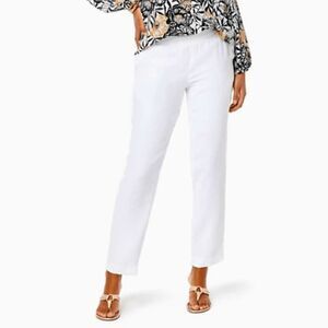 NWT Lilly Pulitzer 29" Alaura Pull On Elastic Waist Pants - Coconut (off-white)